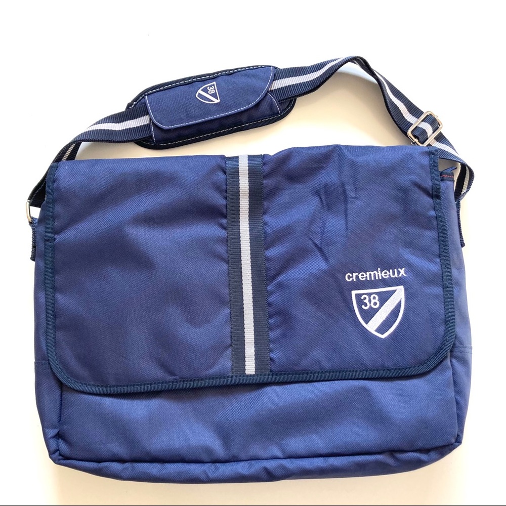 Cremieux 38 Messenger Laptop Bag Navy Blue